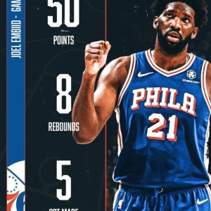 染上面瘫怪病仍砍50分！恩比德带队赢球却被喷太脏